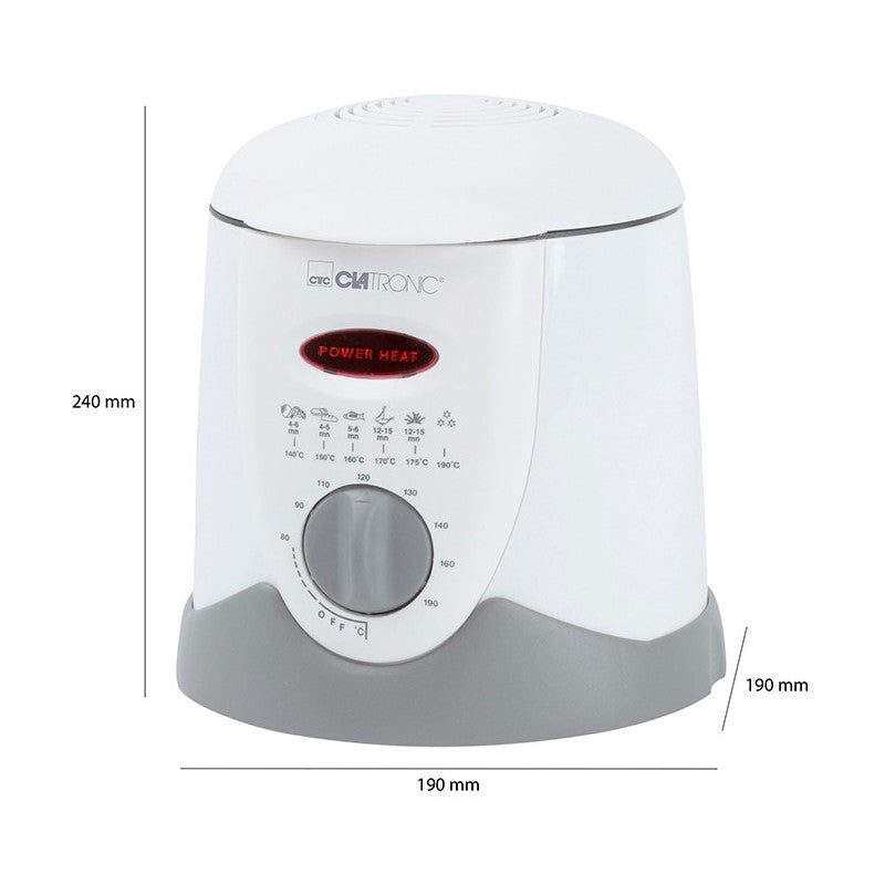 Friteuse et fondue pour 6 personnes 1L Clatronic FFR 2916 Blanc Clatronic - Mathon - 4