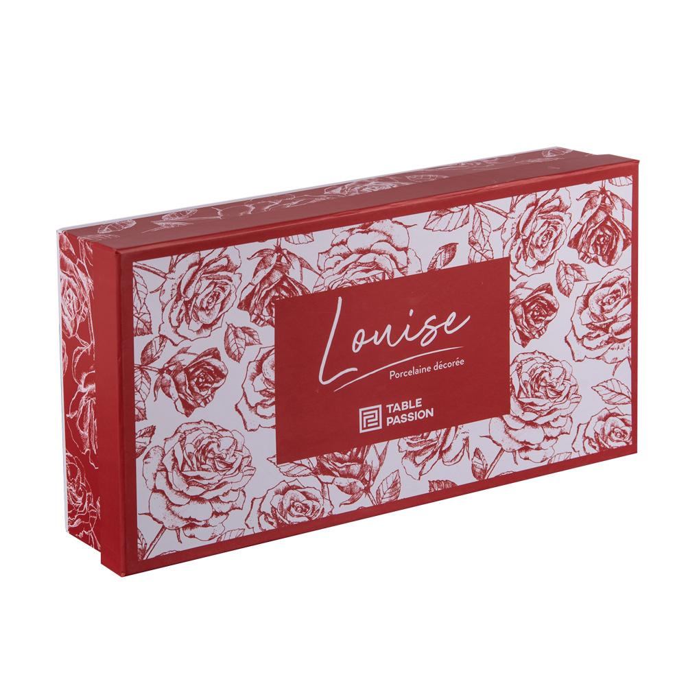 Coffret 4 tasses et sous tasses avec cuillères 16 cl Louise Table passion - Mathon - 3