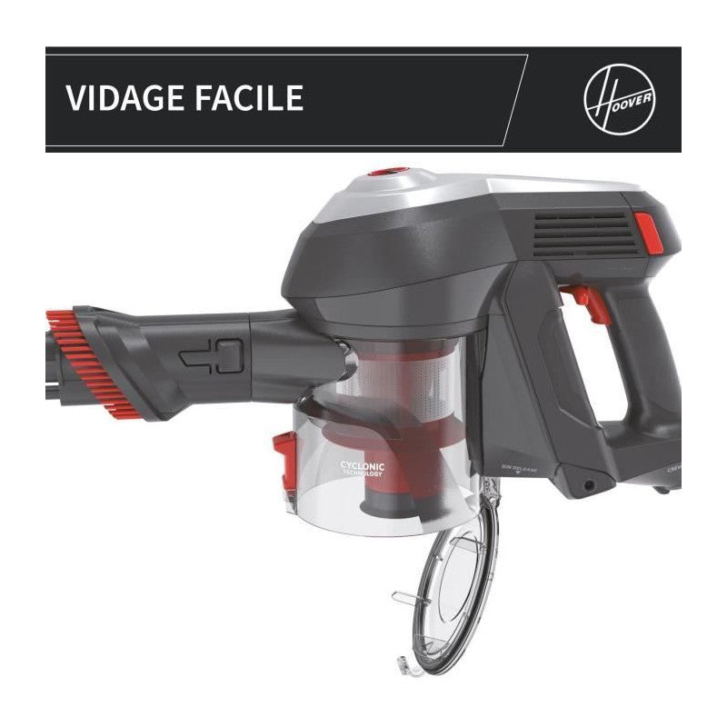 Aspirateur Balai -   - Hf122ah - 22 V - 40 Min - 0,9 L - Rouge / Gris Hoover - Mathon - 3
