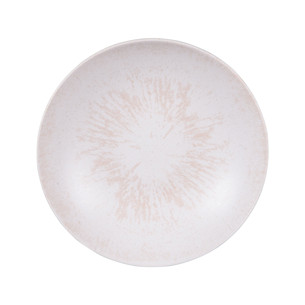 Assiette Creuse Onyx 22 cm crème (lot de 6) Table passion - Mathon - 2