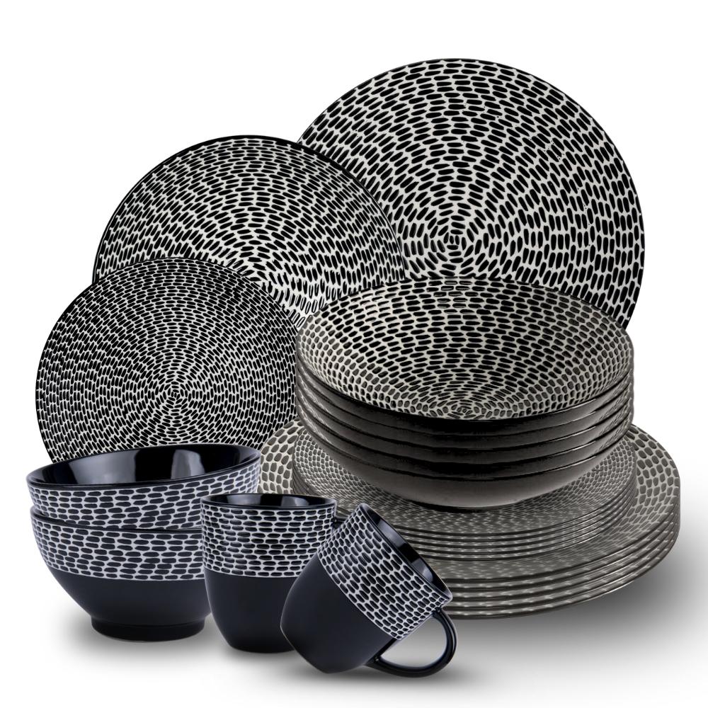 Service 18 assiettes Patio   2 mugs et 2 bols offerts Table passion - Mathon - 1