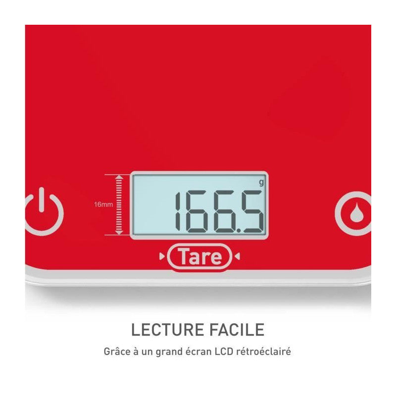 Optiss Balance De Cuisine électronique, écran Rétroéclairé, Résistance Aux Rayures, Capacité De 5 Kg, Framboise Bc5 Tefal - Mathon - 2