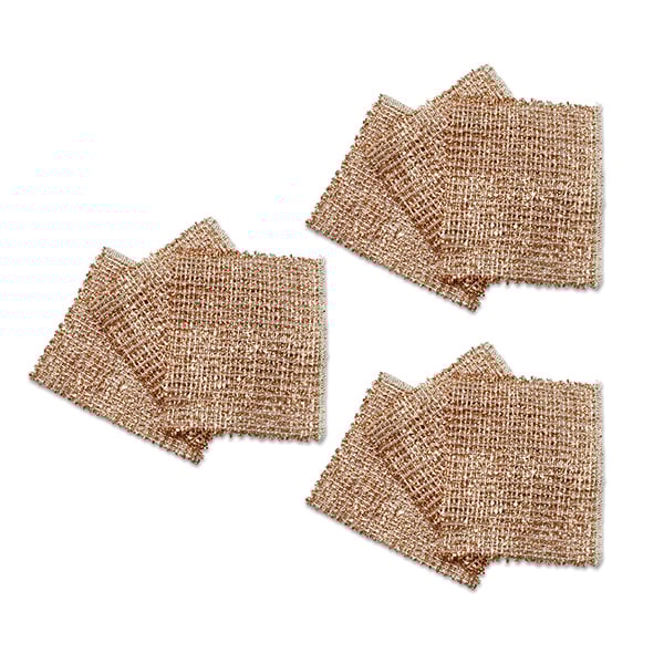 Lot de 9 lavettes éponges en cuivre Wenko by Maximex - Mathon - 1