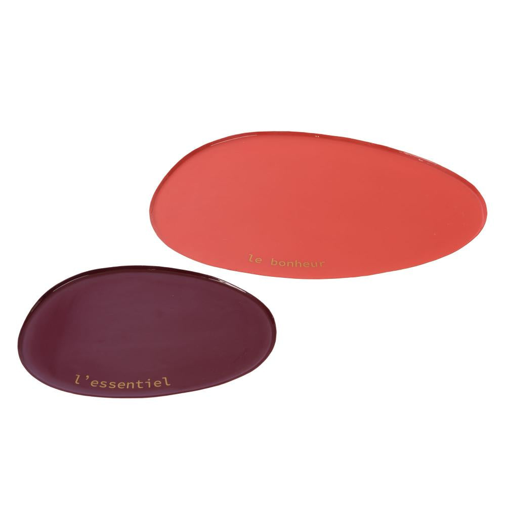 Set de 2 plateaux Elégance en métal Amadeus - Mathon - 2