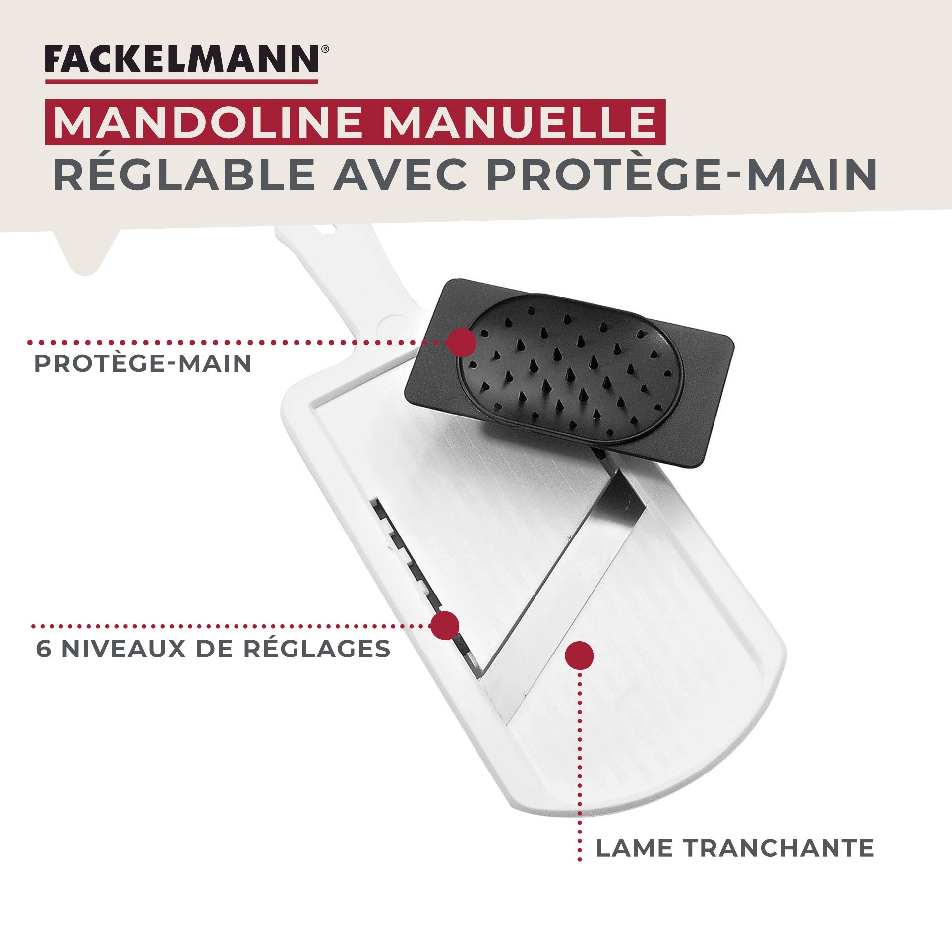 Mandoline professionnelle réglable jusqu
