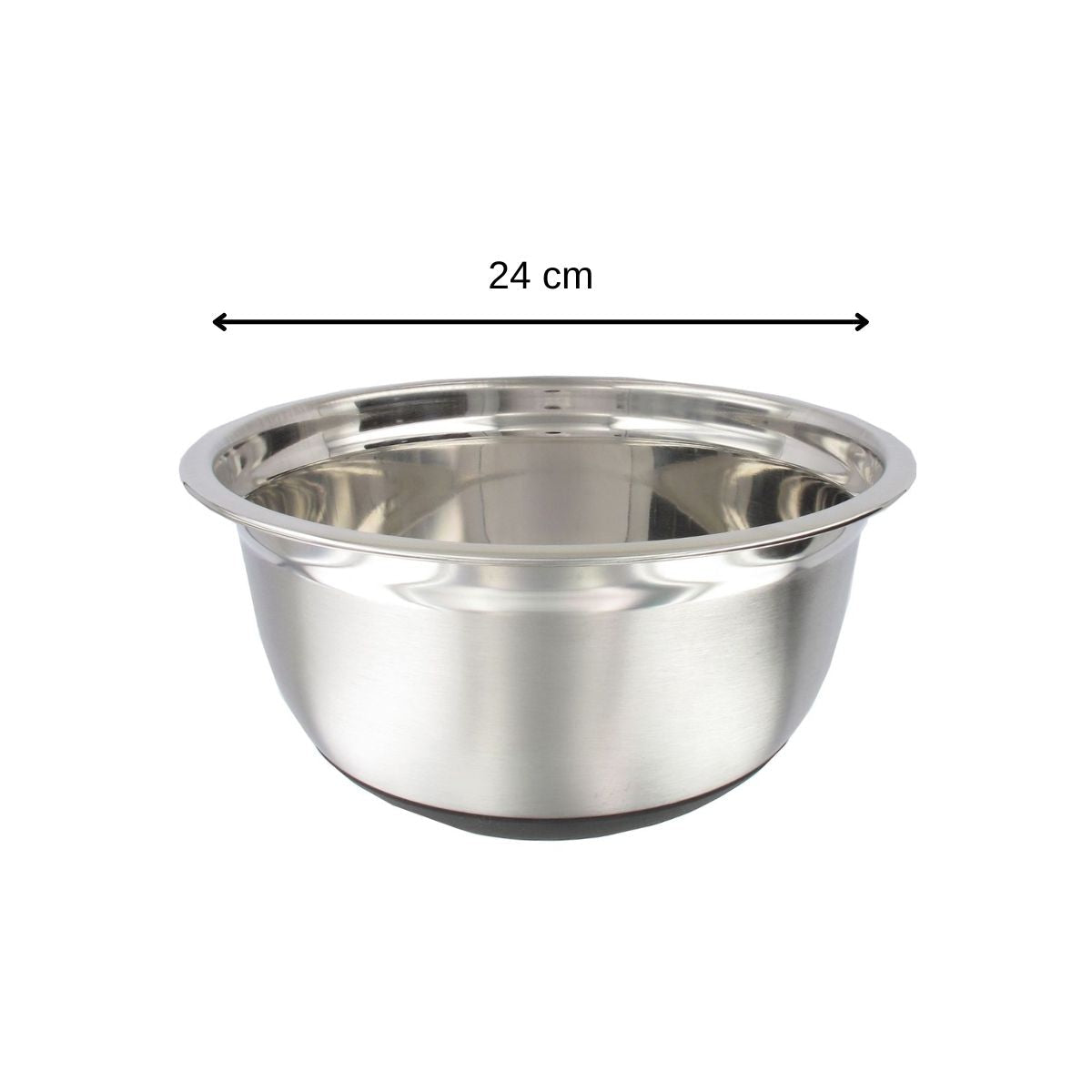 Ensemble de 2 Bols à mixer en inox 24 cm de diamètre  Basic Fackelmann - Mathon - 3