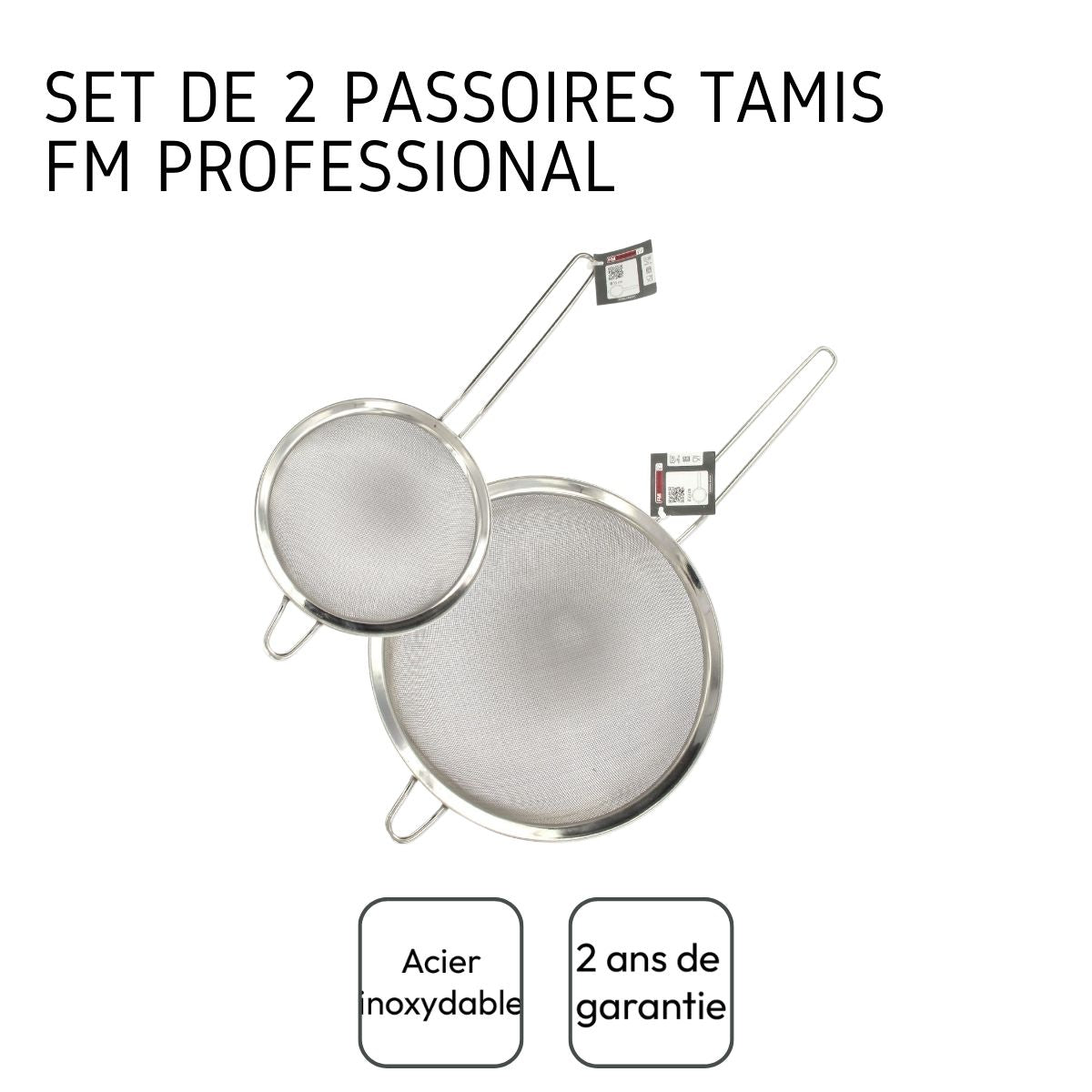 Set de 2 passoires inox 15 cm et 24 cm FM Professional - Mathon - 4