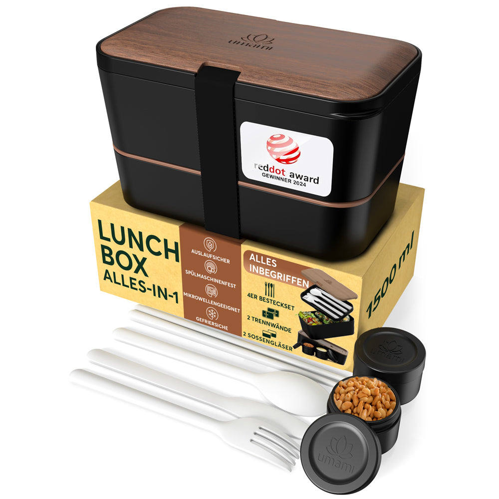 Bento Encastrable 1,5 l noir et bois de noyer Umami - Mathon - 3