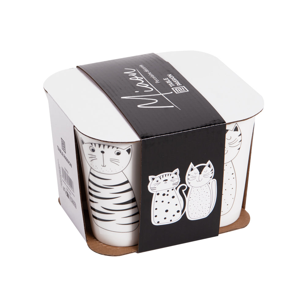 Coffret de 4 mugs Miaou 35 cl Table passion - Mathon - 3