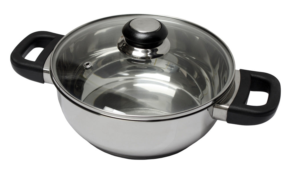 Baumalu 331974 Faitout 24 Cm Inox + Couvercle Verre Saphir Bakelite Baumalu - Mathon - 2