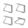 4 pinces fixes-nappe en inox - Mathon
