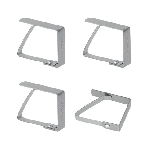 4 pinces fixes-nappe en inox - Mathon