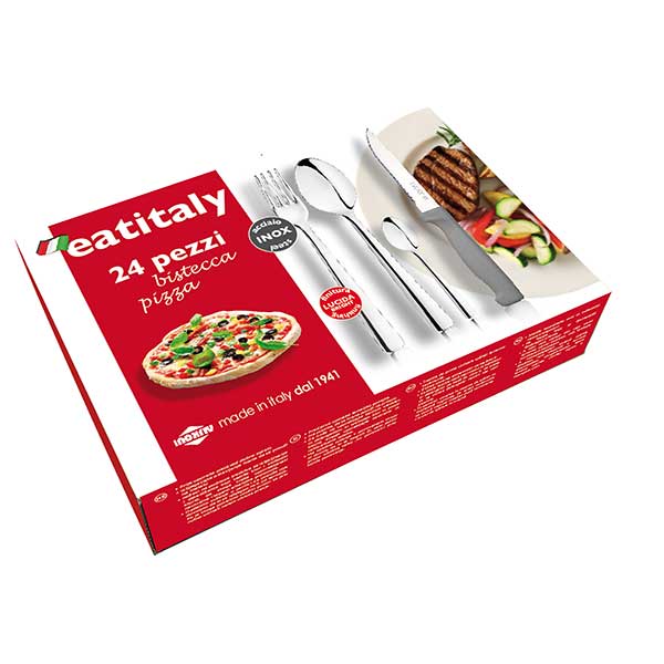 Ménagère Eatitaly inox 24 pièces avec couteau à steak Inoxriv - Mathon - 2