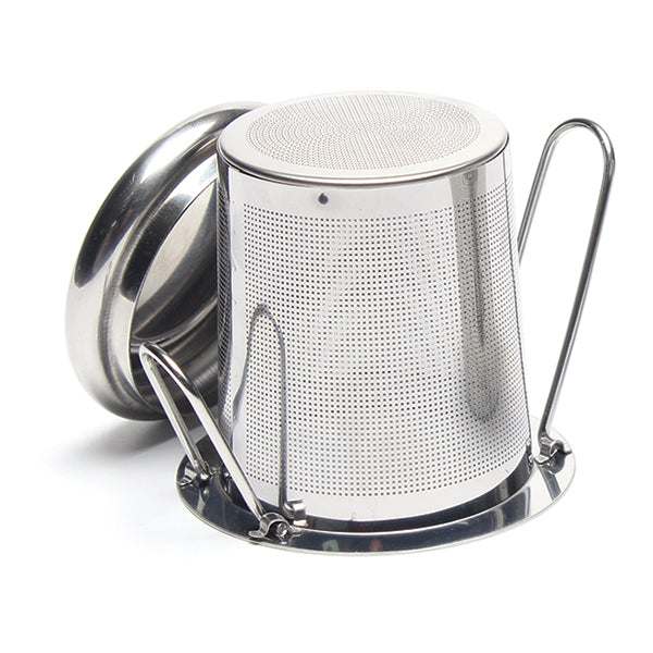 Infuseur à thé avec poignées pliables et support inox Mathon - Mathon - 5