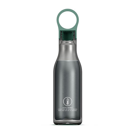 Bouteille isotherme isolée sous vide Loop 500 ml vert mat Joseph Joseph - Mathon - 2