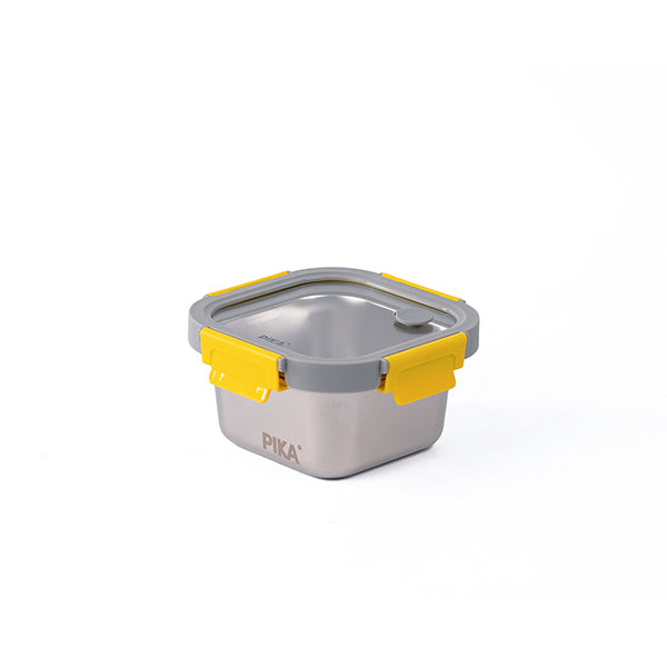 Boîte de conservation en inox carrée 600 ml compatible micro-ondes Pika - Mathon - 2