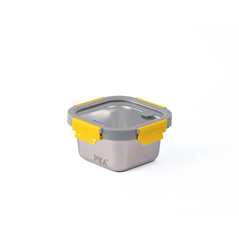Boîte de conservation en inox carrée 600 ml compatible micro-ondes Pika - Mathon - 2