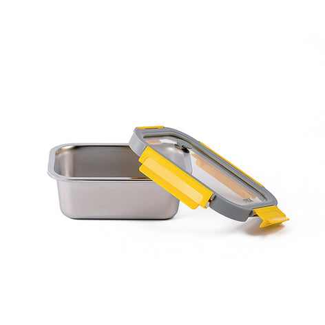 Boîte de conservation en inox rectangulaire 800 ml compatible micro-ondes Pika - Mathon - 1