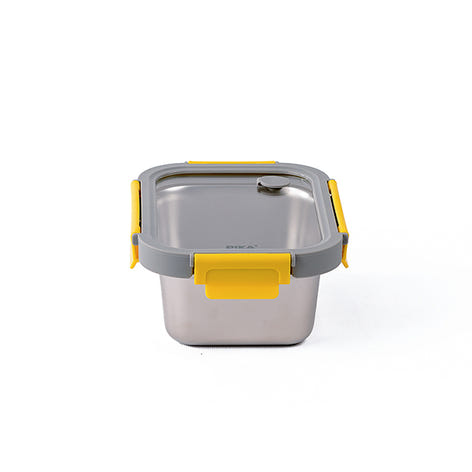 Boîte de conservation en inox rectangulaire 800 ml compatible micro-ondes Pika - Mathon - 2