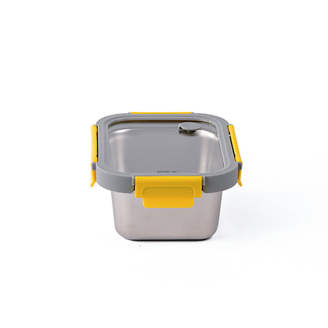 Boîte de conservation en inox rectangulaire 800 ml compatible micro-ondes Pika - Mathon - 2