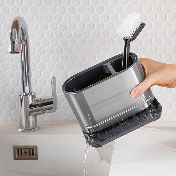 Lot égouttoir extensible 51 cm et organisateur d’évier en inox Mathon - Mathon - 6