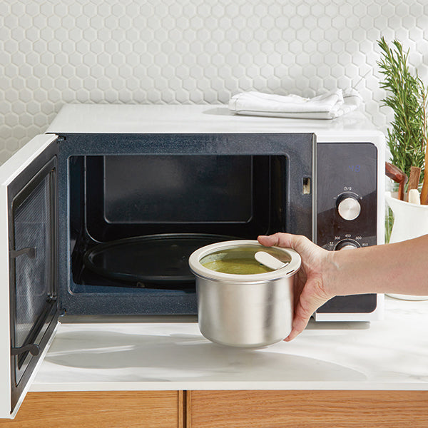 Lot 5 boîtes de conservation en inox avec couvercles en verre 450, 900, 1500, 1700, 2400 ml compatibles micro-ondes Mathon - Mathon - 4