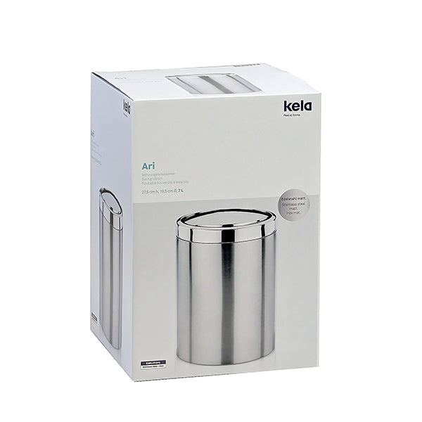 Poubelle cosmétique inox ronde Ari 7 L Kela - Mathon - 5