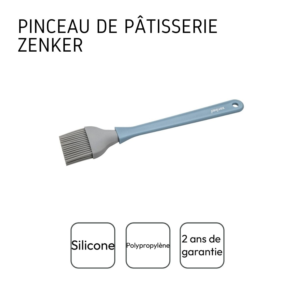 Ensemble de 2 Pinceaux de cuisine et de pâtisserie 25 cm en poils silicone Zenker Sweet Sensation Zenker - Mathon - 4