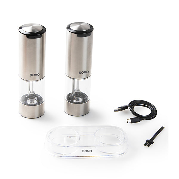 Set 2 moulins à sel et à poivre rechargeables Domo - Mathon - 3