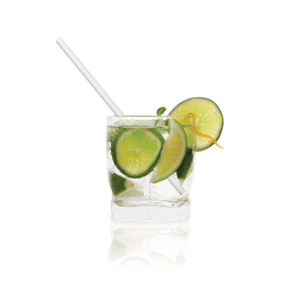 500Pcs - Paille en papier blanc emballée individuellement  H197mm FirstPack - Mathon - 3