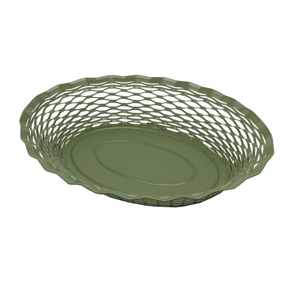 Corbeille ovale Vintage 30 cm kaki Roger Orfèvre - Mathon - 1