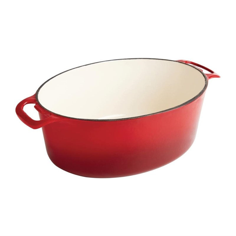Cocotte Ovale en Fonte Rouge 5 L - Vogue - Mathon - 1