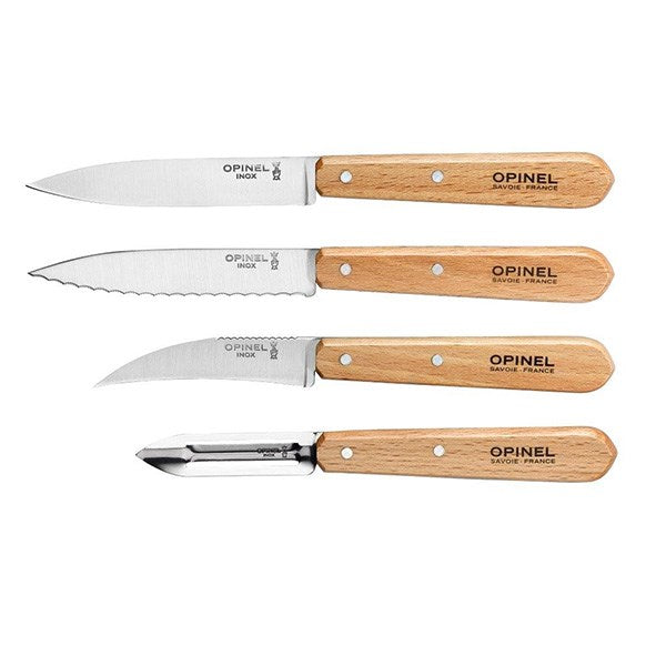 Coffret 4 couteaux Essentiels Hêtre Opinel - Mathon - 1