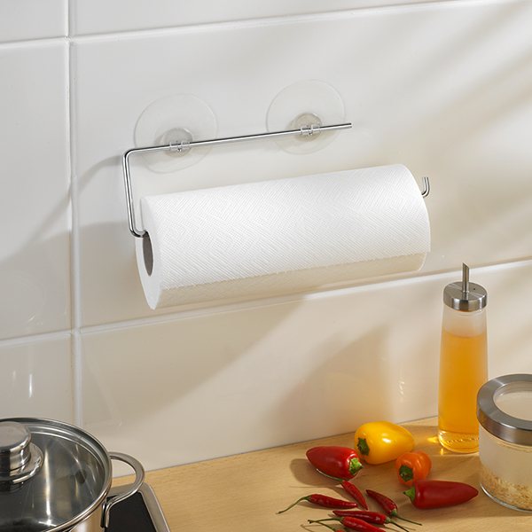 Porte Essuie-tout chrome à ventouse Wenko by Maximex - Mathon - 1