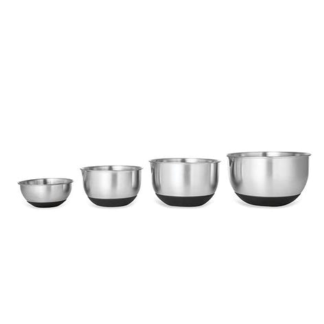 Set 4 petits bols en inox avec base silicone 10,5 à 17 cm Mathon - Mathon - 2