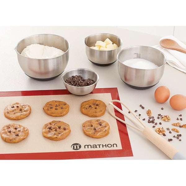 Set 4 petits bols en inox avec base silicone 10,5 à 17 cm Mathon - Mathon - 3