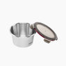 Boîte de conservation ronde en inox 920 ml compatible micro-ondes Cuitisan - Mathon - 3