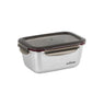 Boîte de conservation rectangulaire en inox 980 ml compatible micro-ondes Cuitisan - Mathon - 1