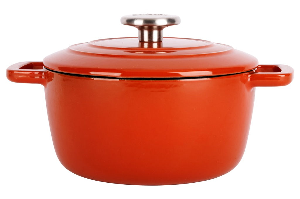 Cocotte en Fonte émaillée, FONTESTIC, Rouille, D20 cm Cosy & Trendy - Mathon - 1