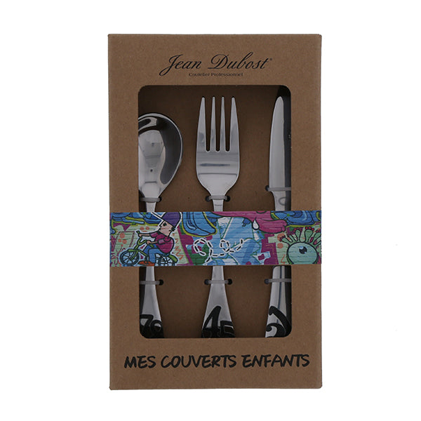 Coffret de 3 couverts enfants Tag Jean Dubost - Mathon - 1