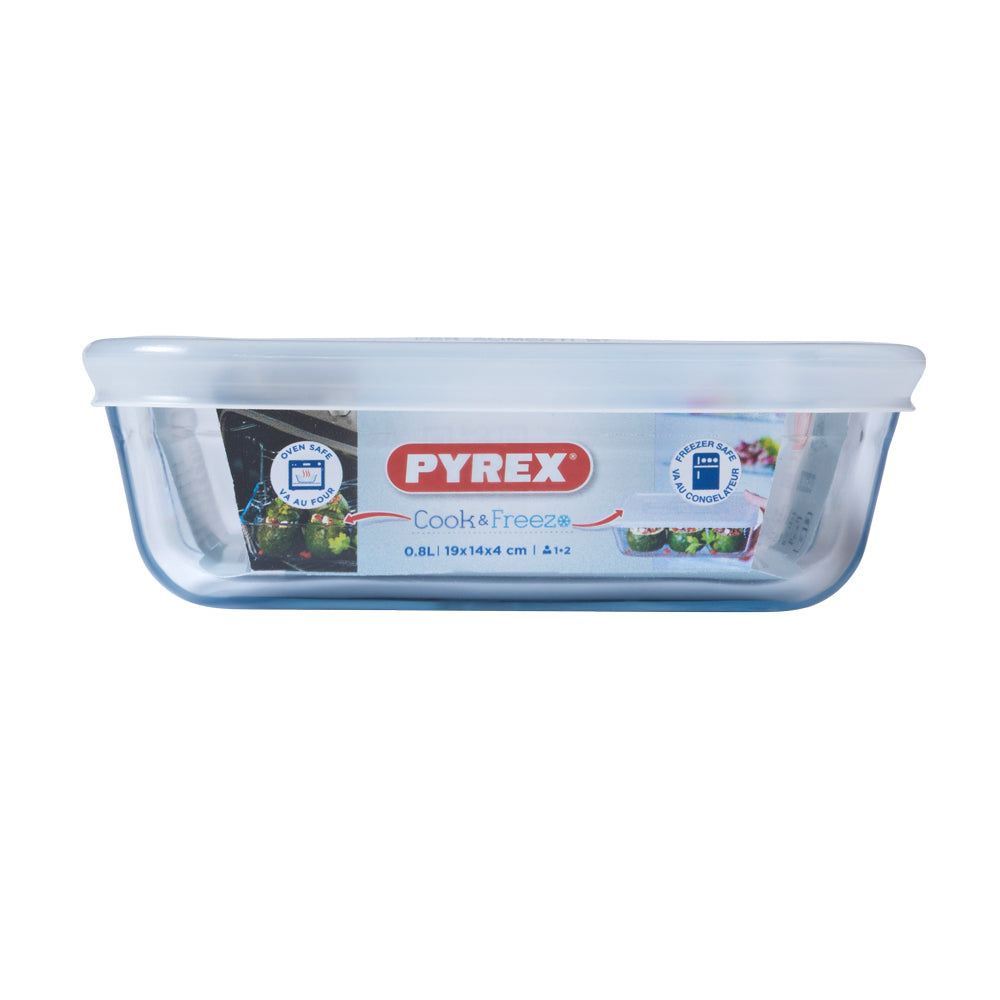 Plat rectangulaire Cook & Freeze 0,8 l en verre Pyrex - Mathon - 2