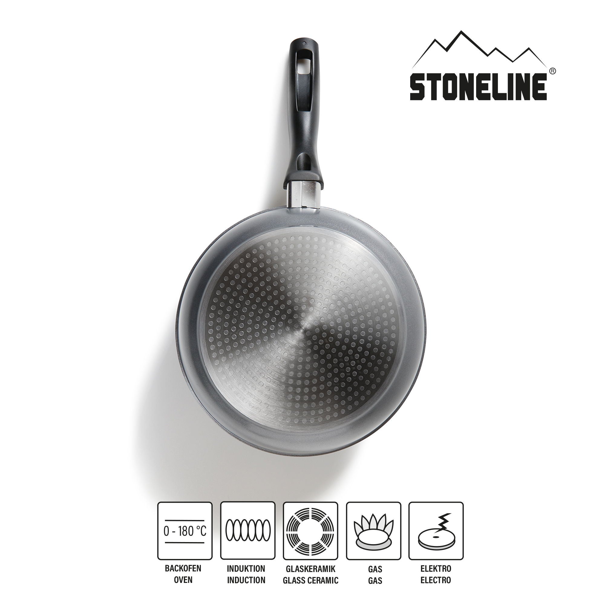 Batterie de Cuisine, 8 pcs - Poêles et Casseroles avec Couvercles en Verre - Revêtement Antiadhésif - Induction Stoneline - Mathon - 2