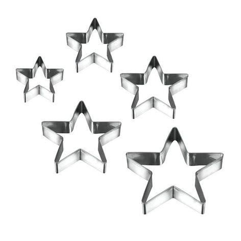 5 emporte-pièces étoile inox - Mathon