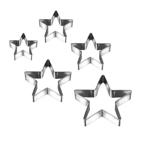 5 emporte-pièces étoile inox - Mathon