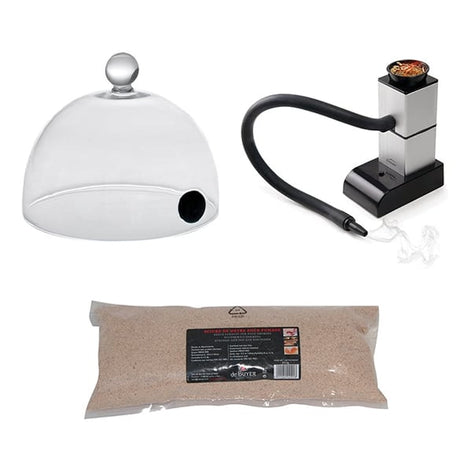 Lot fumoir avec cloche 17 cm et sciure de hêtre pour fumage - Mathon - 1