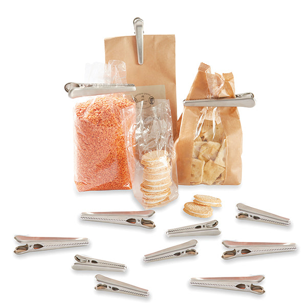 Lot 12 pinces à sachet en inox 8 et 11,5 cm Mathon - Mathon - 2