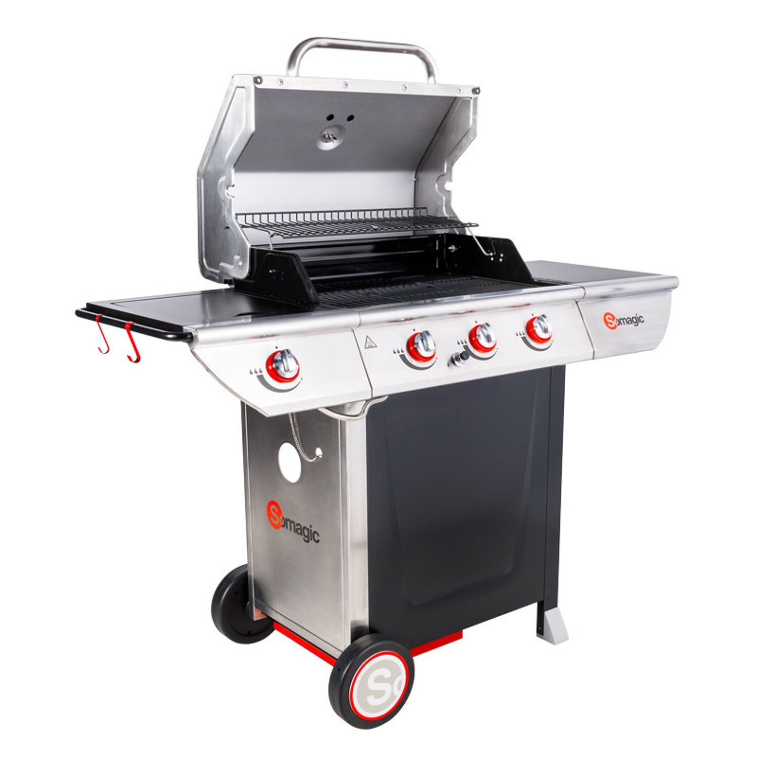 MANHATTAN 350GPI barbecue à gaz - 3 brûleurs 10.5kW + plaque chauffante Somagic - Mathon - 5