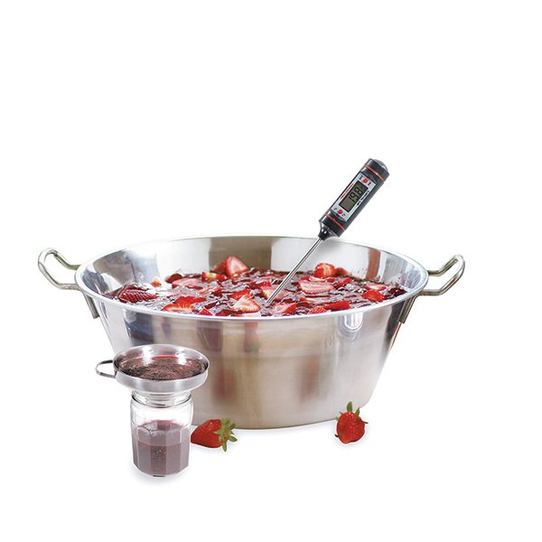 Lot Bassine à confiture 38 cm et 100 étiquettes autocollantes décor fruits - Mathon - 4
