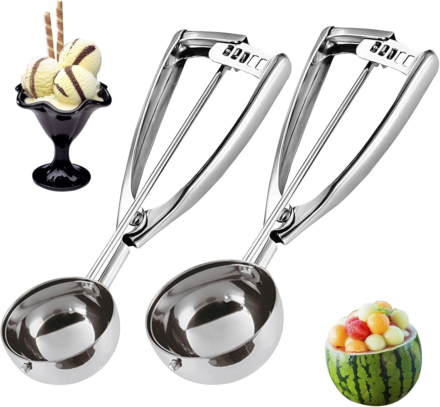 Lot de 2 cuillères à crème glacée avec gâchette Vendos85 - Mathon