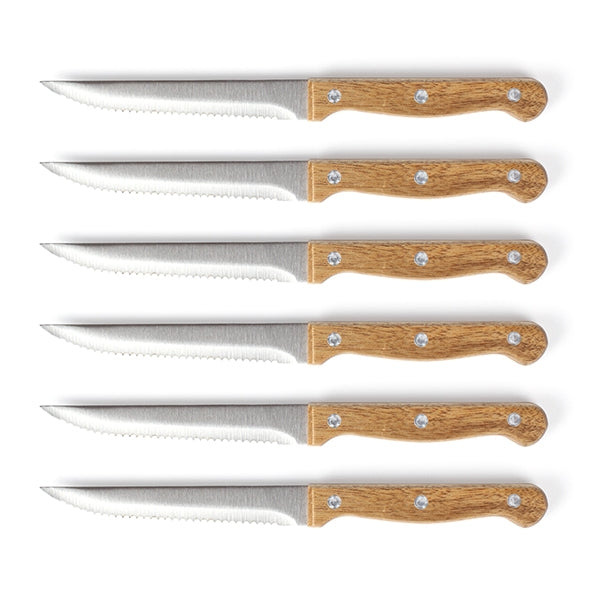 Bloc de 6 couteaux à steak en bois Livoo - Mathon - 3